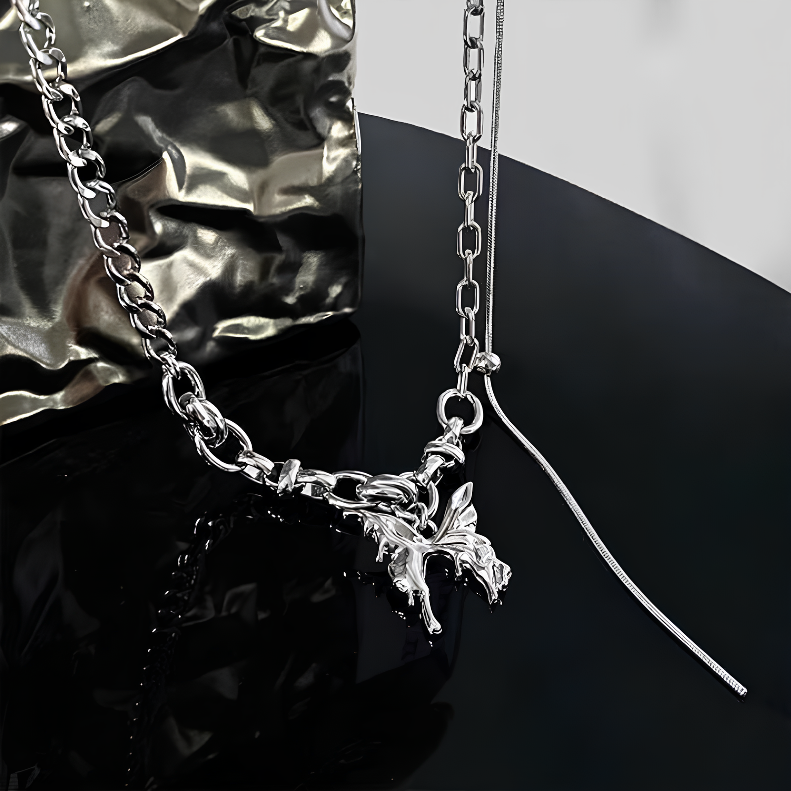 Midnight Flutter Necklace