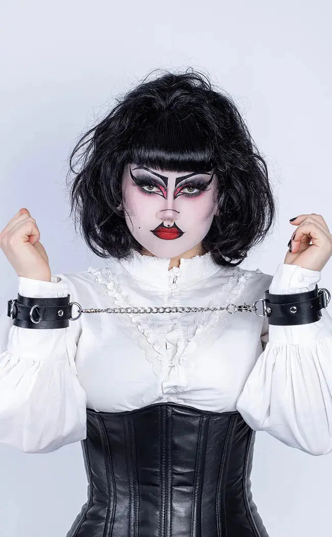 Ensnared Leather Handcuffs