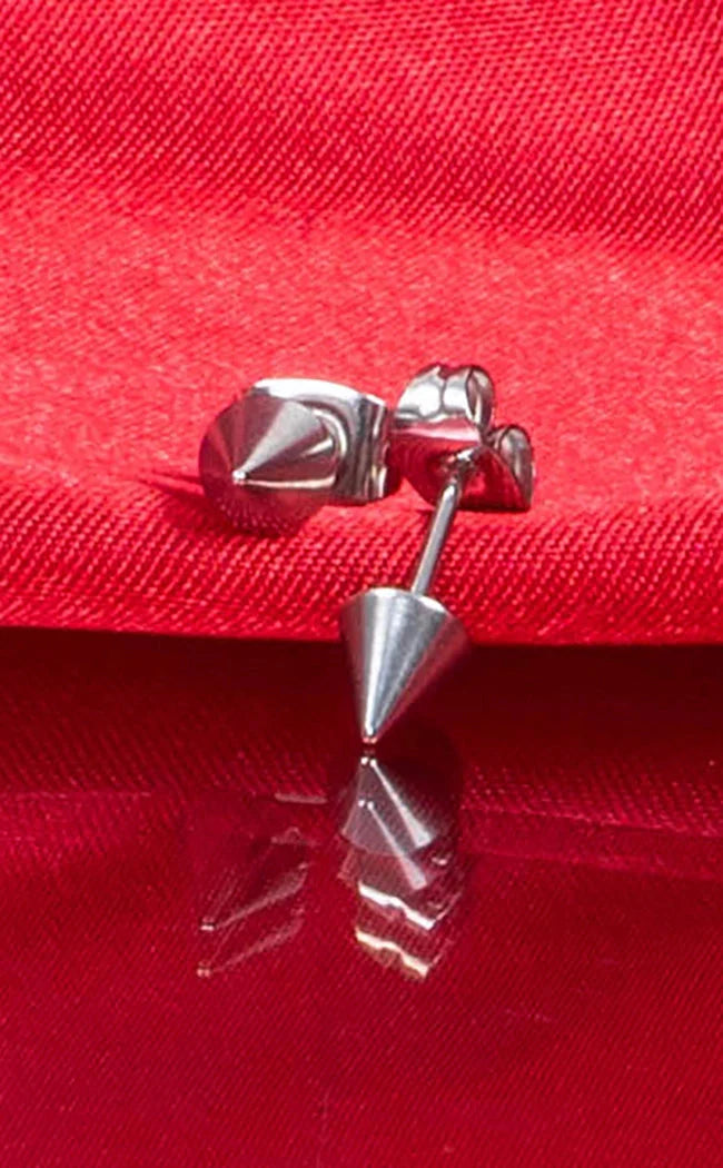 Stainless Steel Cone Spike Earrings